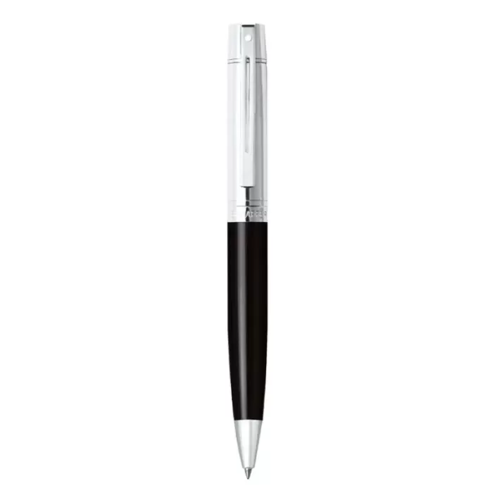 Sheaffer 300 E9314 Glossy Black Ballpoint pen with Chrome Cap and Chrome Trim