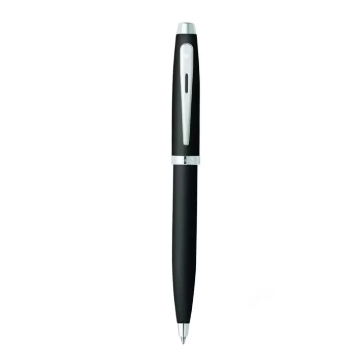 Sheaffer 100 E9317 Matte Black Ballpoint Pen With Chrome Trims