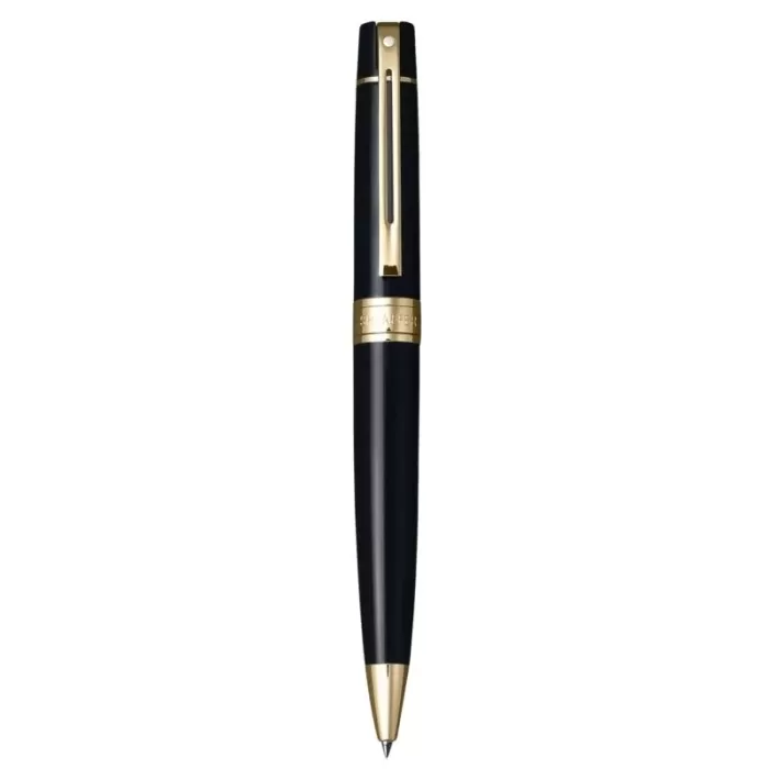 Sheaffer 300 E9325 Glossy Black Ballpoint Pen With Gold-tone Trim