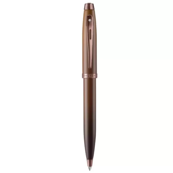 Sheaffer 100 E9374 Coffee Edition Matt Brown Ballpoint Pen with Regal Brown PVD Trims