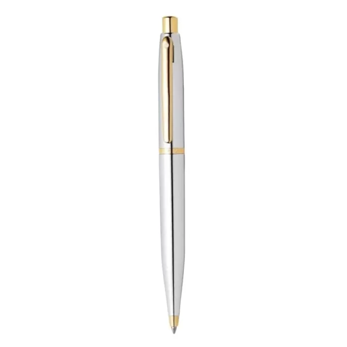 Sheaffer VFM E9422 Polished Chrome with Gold Trims Ballpoint Pen