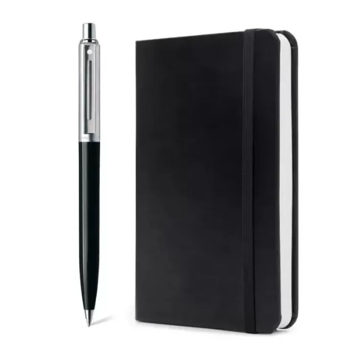 Sheaffer Giftset Sentinel Black 321 Ballpoint Pen and A5 Notebook Black Hangsell