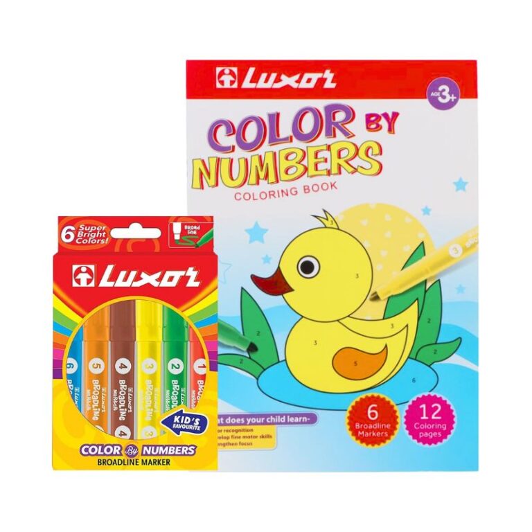 Luxor Color By Numbers Coloring Book Plus 6 Super Duck