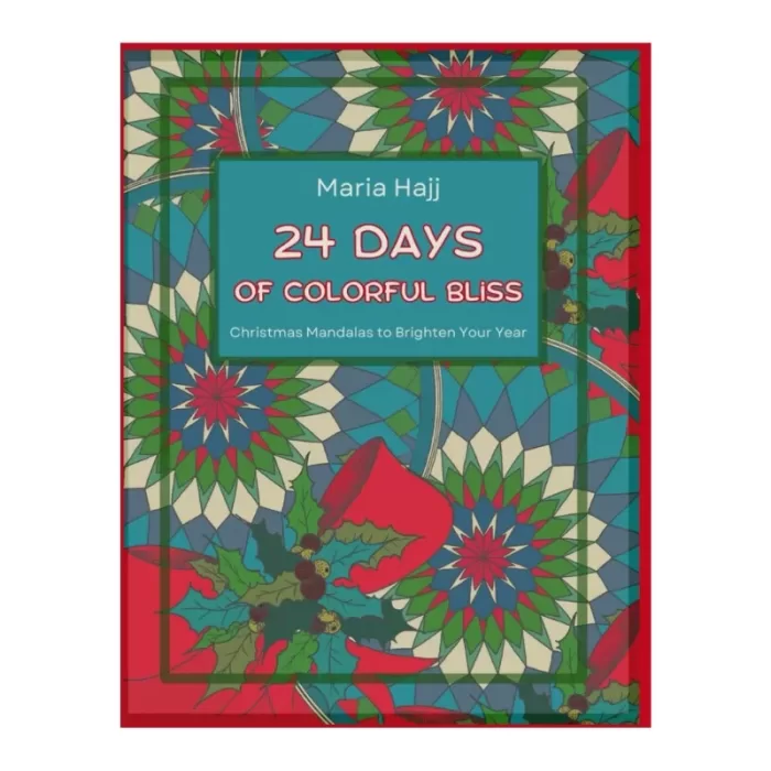 24 Days of Colorful Bliss: Christmas Mandalas to Brighten Your Year - Maria Hajj Series