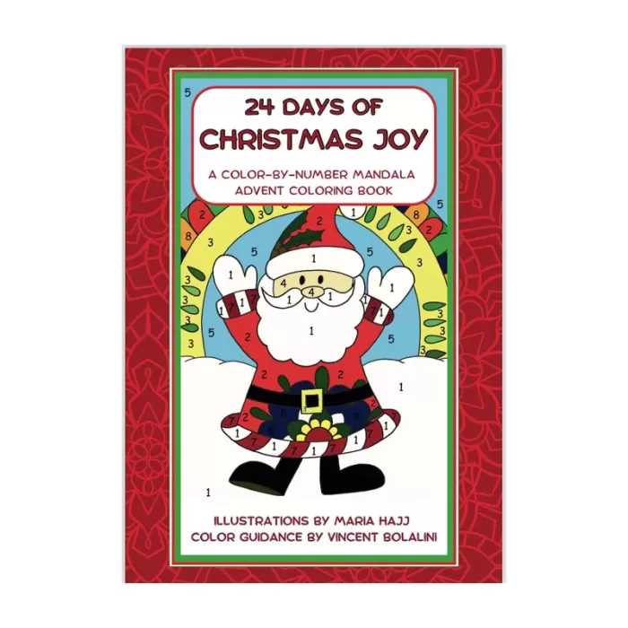 24 Days of Christmas Joy- A5 Coloring Book Advent Calendar - Maria Hajj Series