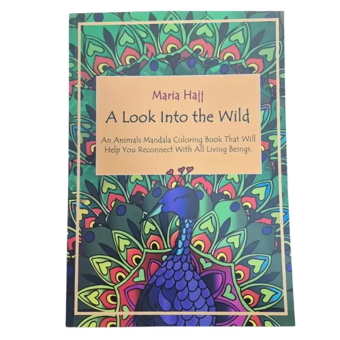 A Look Into the Wild - A4 An Animals Mandala Coloring Book - Maria Hajj Series