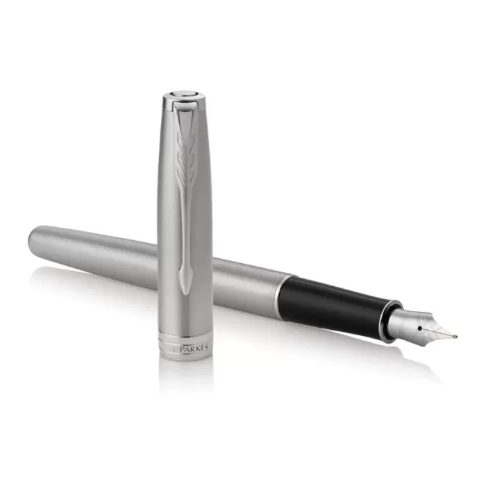 Parker Sonnet Stainless Steel Chrome Trim Fountain Pen - Image 3