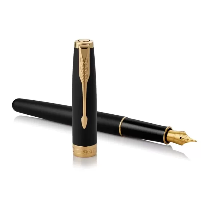 Parker Sonnet Matte Black GT Fountain Pen - Image 3