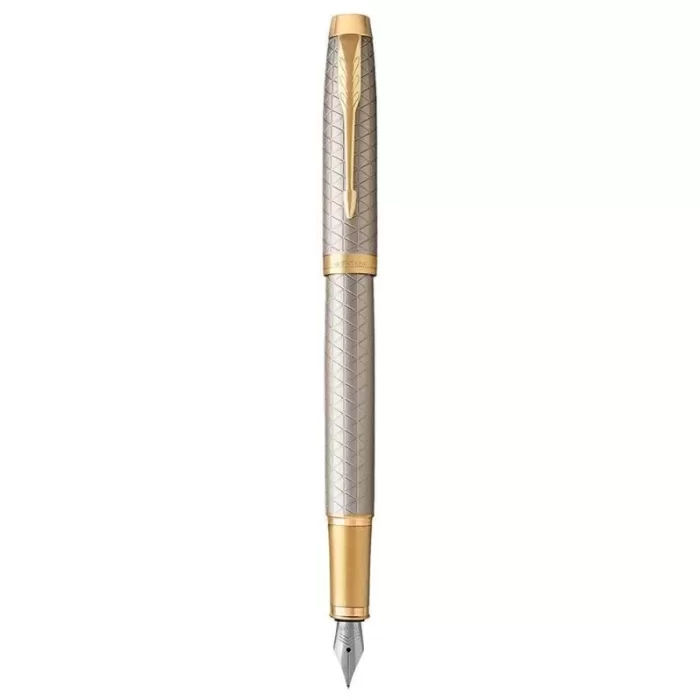 Parker IM Premium Warm Silver Gold Fountain Pen