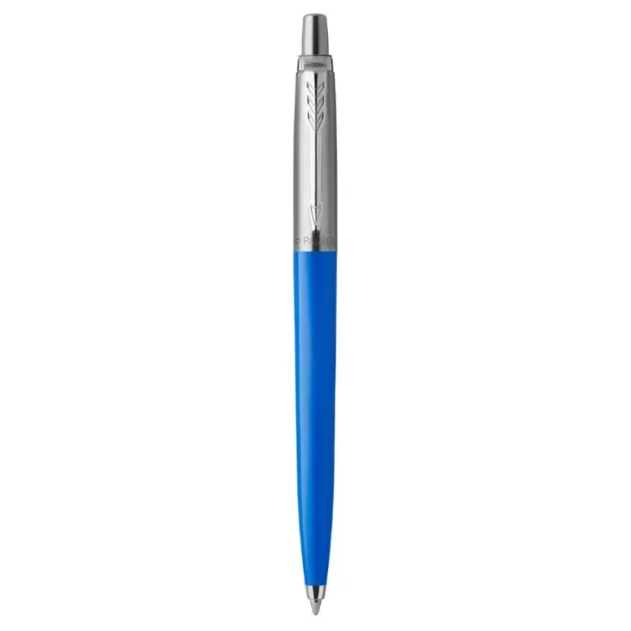 Parker Jotter Standard Chrome Trim BallPoint Pen Blue Body Blue Ink