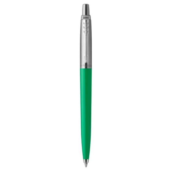 Parker Jotter Standard Chrome Trim BallPoint Pen Green Body Blue Ink