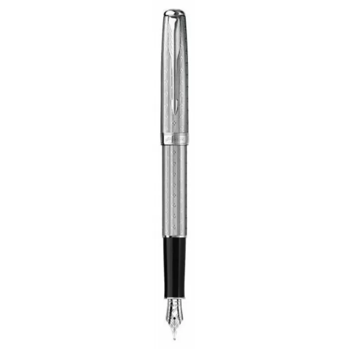 Parker Sonnet Chiselled Silvery Fountain pen