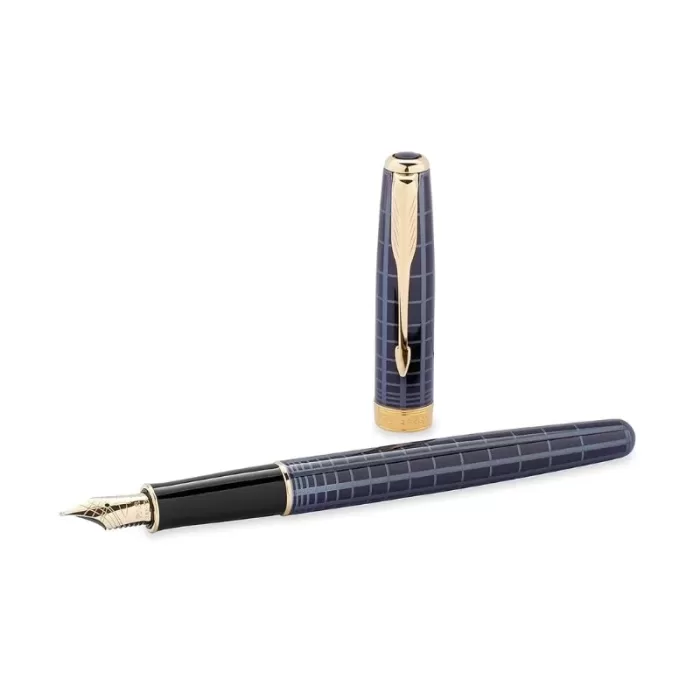 Parker Sonnet Dark Gray Lacquer with Golden Trim Fountain Pen - Image 2