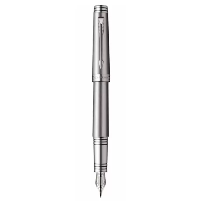 Parker Premier Monochrome Titanium Fountain Pen Medium Nib