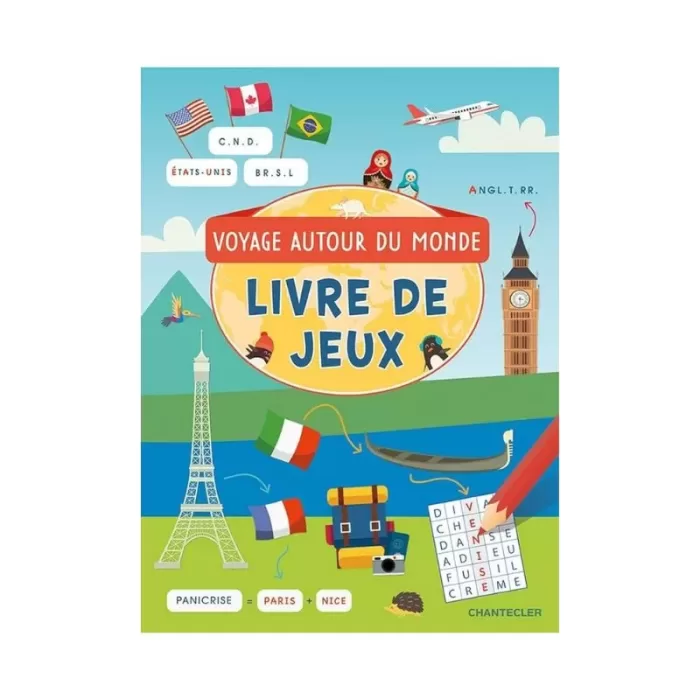 Livre De Jeux, Voyage Autour Du Monde (7-9 Ans)