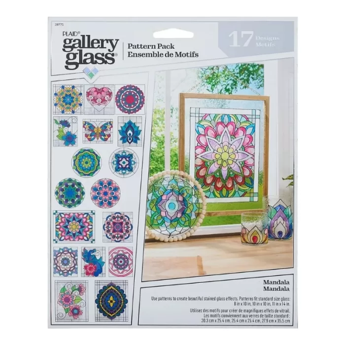 FolkArt Gallery Glass Pattern Packs - Mandala