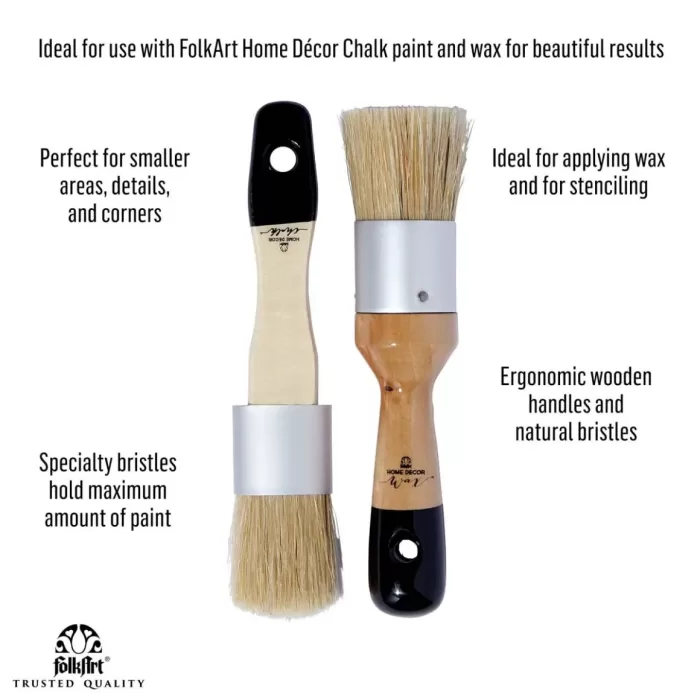 FolkArt Home Decor Brushes - Chalk & Wax Brush set - Image 2