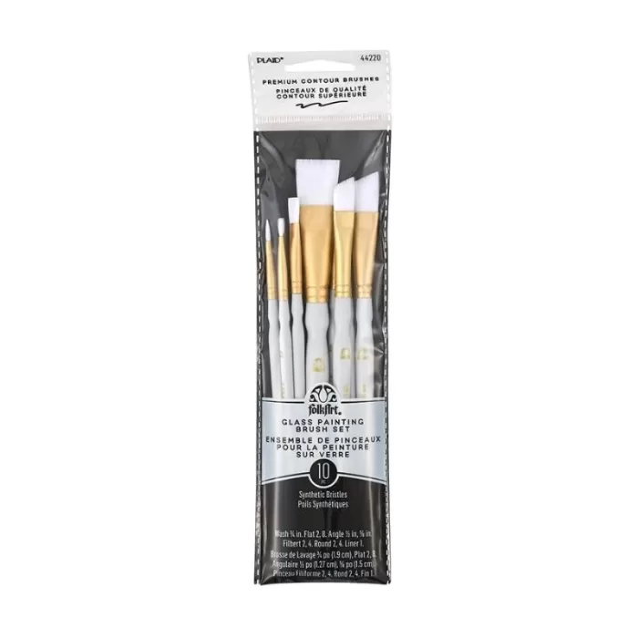 Plaid Brush Sets - Basic Brush Set, White Nylon