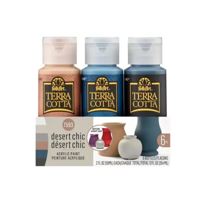 FolkArt Terra Cotta Acrylic Paint Set - Desert Chic, 6 pcs