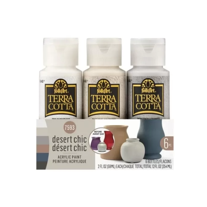 FolkArt Terra Cotta Acrylic Paint Set - Desert Chic, 6 pcs - Image 2