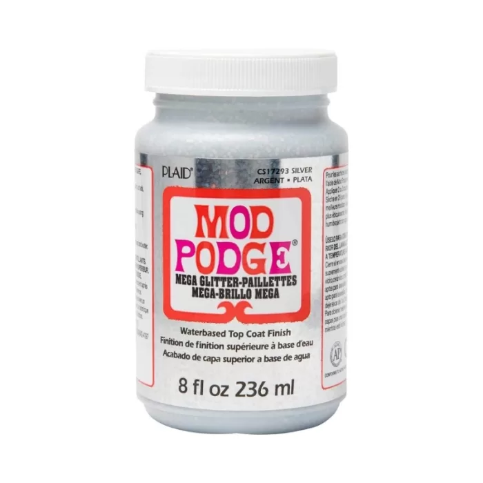 Mod Podge Mega Glitter - Silver, 8 oz