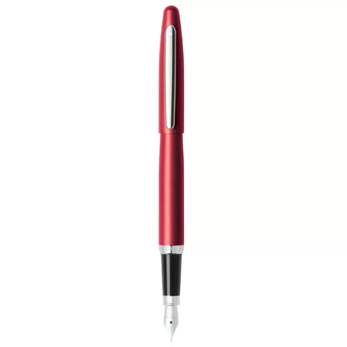 Sheaffer VFM E9403 Excessive Red With Chrome Plated Trims Medium Fountain Pen