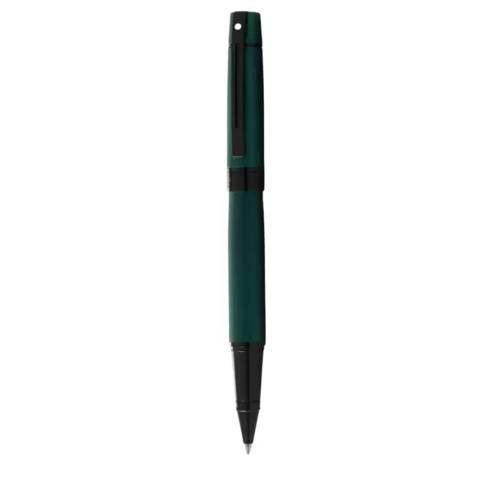 Sheaffer 300 E9345 Matte Green Lacquer With Polished Black Trims Rollerball Pen