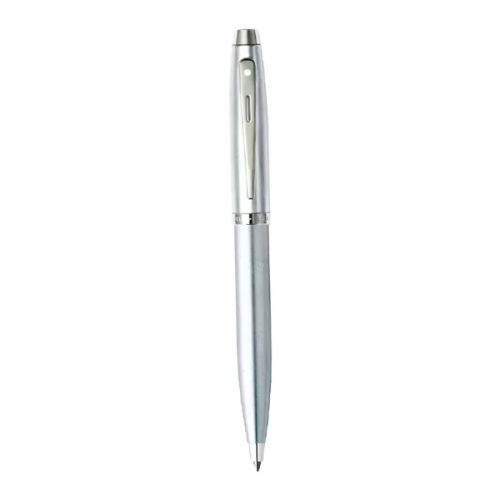 Sheaffer 100 E9306 Brushed Chrome With Chrome Plated Trims BallPoint Pen