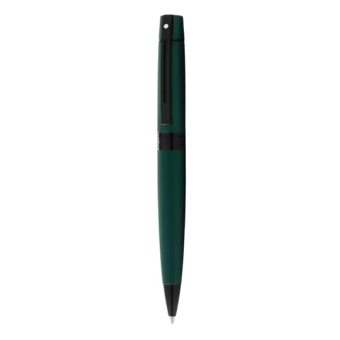 Sheaffer 300 E9346 Matte Green Lacquer With Polished Black Trims BallPoint Pen